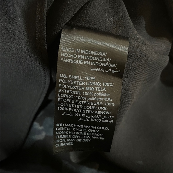 White House Black Market Blouse 4 Floral Tie Neck Women’s Black Blue Long Sleeve - Picture 11 of 12